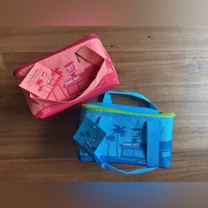 NWT Bundle of 2 Trader Joe’s Mini Insulated Bag [Peach & Teal]